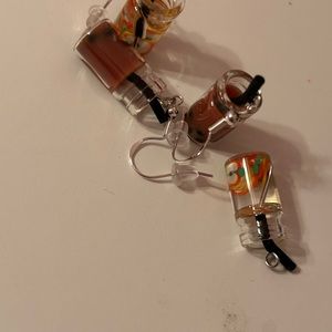 Sterling silver bottle earrings